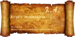 Kraft Armandina névjegykártya